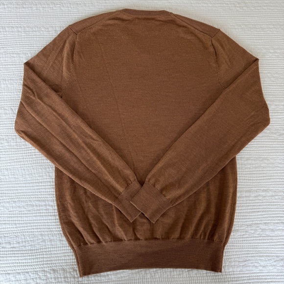 Bonobos Extra Fine Merino Wool Pullover Sweaterer V-Neck Brown Tan Men’s XS - Picture 14 of 15